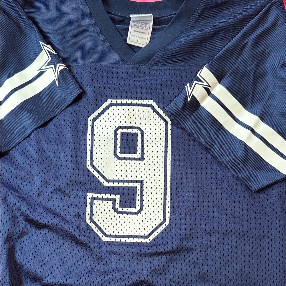 Dallas Cowboys Romo 9 Navy Blue Football Jersey